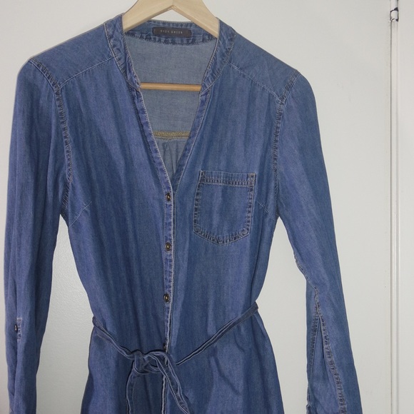 Mini button up Jean Long Sleeve cardigan w Strap - Picture 2 of 6
